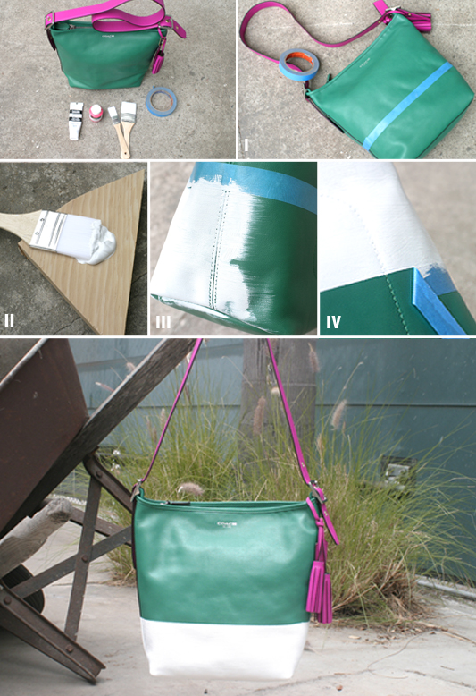 DIY color block bag